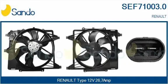 Electric Motor, radiator fan (SEF71003.0)