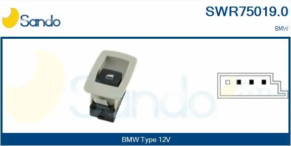 Switch, window regulator (SWR75019.0)