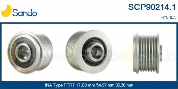 Belt Pulley, alternator (SCP90214.1)