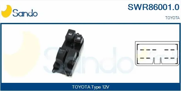 Switch, window regulator (SWR86001.0)