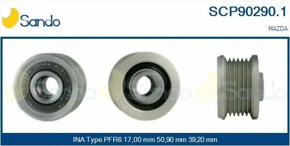 Belt Pulley, alternator (SCP90290.1)