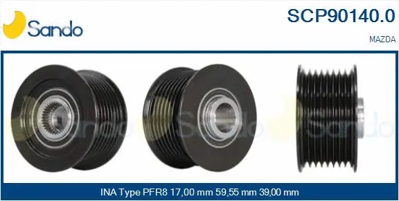 Belt Pulley, alternator (SCP90140.0)