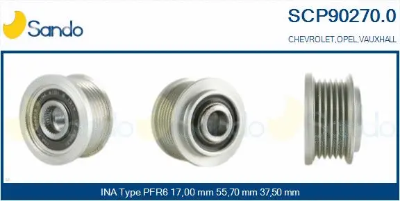 Belt Pulley, alternator (SCP90270.0)