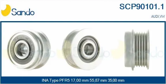 Belt Pulley, alternator (SCP90101.1)