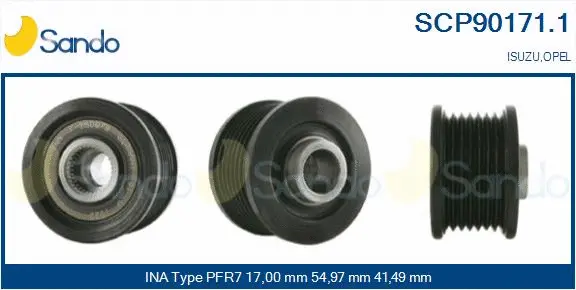 Belt Pulley, alternator (SCP90171.1)