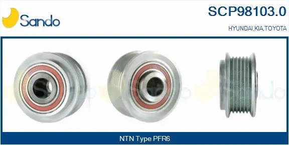 Belt Pulley, alternator (SCP98103.0)