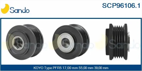 Belt Pulley, alternator (SCP96106.1)