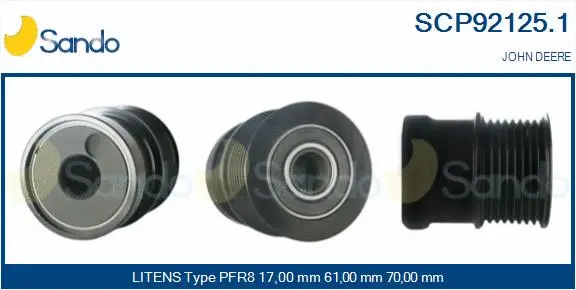 Belt Pulley, alternator (SCP92125.1)