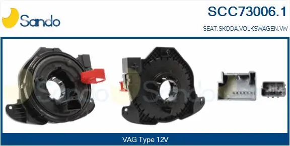 Clockspring, airbag (SCC73006.1)