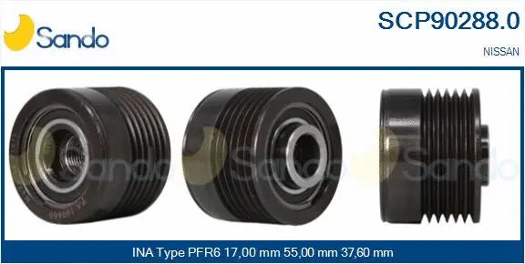 Belt Pulley, alternator (SCP90288.0)