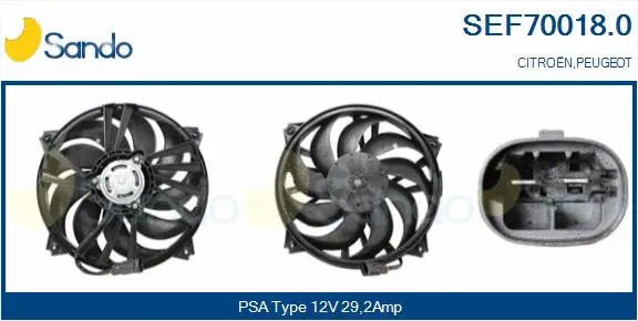 Electric Motor, radiator fan (SEF70018.0)