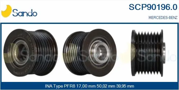 Belt Pulley, alternator (SCP90196.0)
