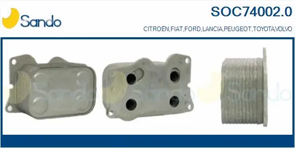 Oil Cooler, engine oil (SOC74002.0)