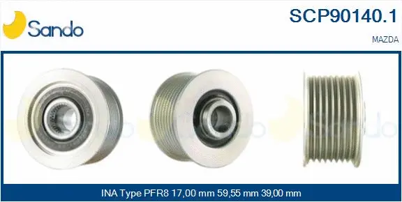 Belt Pulley, alternator (SCP90140.1)