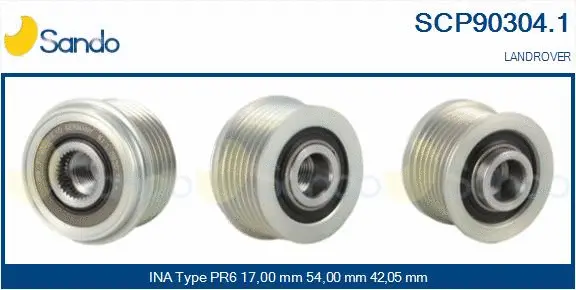 Belt Pulley, alternator (SCP90304.1)