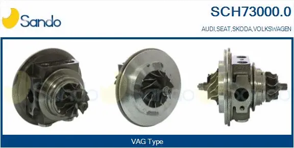 Core assembly, turbocharger (SCH73000.0)