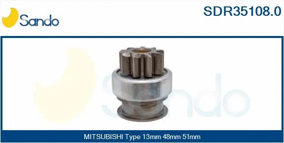 Pinion, starter (SDR35108.0)