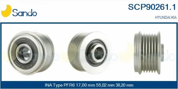 Belt Pulley, alternator (SCP90261.1)