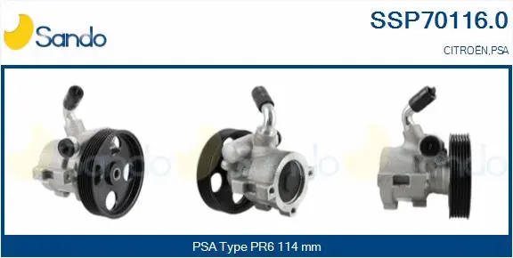 Hydraulic Pump, steering (SSP70116.0)
