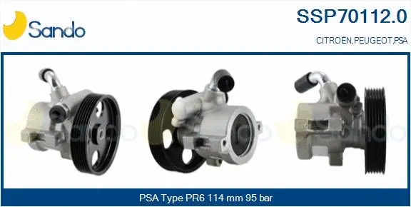Hydraulic Pump, steering (SSP70112.0)