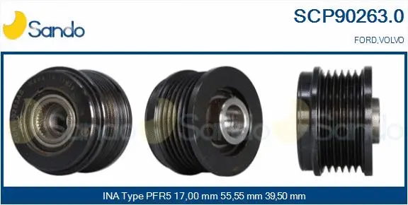 Belt Pulley, alternator (SCP90263.0)