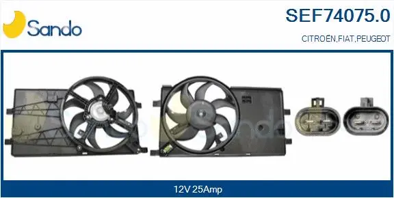 Electric Motor, radiator fan (SEF74075.0)