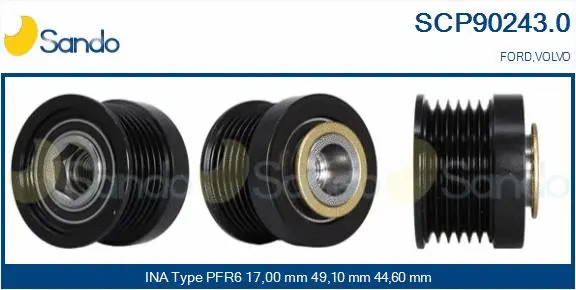 Belt Pulley, alternator (SCP90243.0)