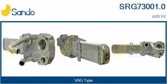Cooler, exhaust gas recirculation (SRG73001.0)