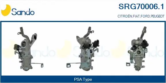 Cooler, exhaust gas recirculation (SRG70006.1)