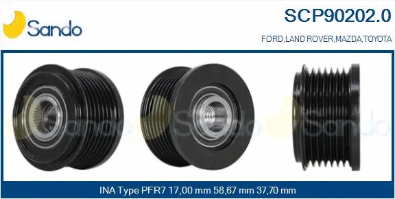 Belt Pulley, alternator (SCP90202.0)