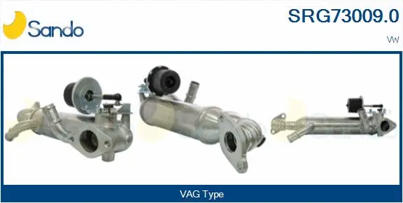 Cooler, exhaust gas recirculation (SRG73009.0)