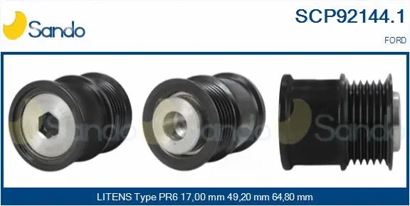 Belt Pulley, alternator (SCP92144.1)