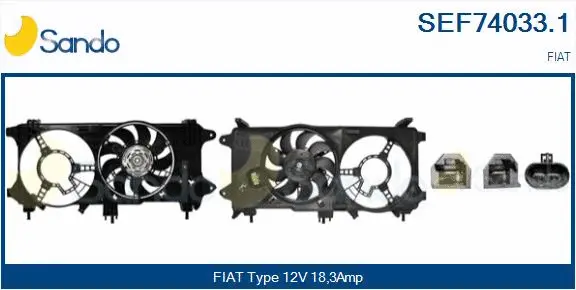 Electric Motor, radiator fan (SEF74033.1)