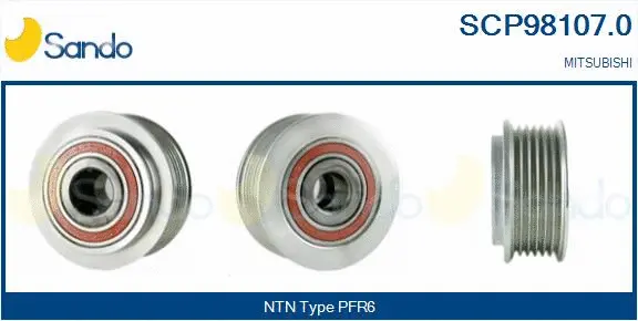 Belt Pulley, alternator (SCP98107.0)