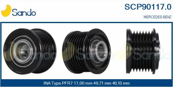 Belt Pulley, alternator (SCP90117.0)