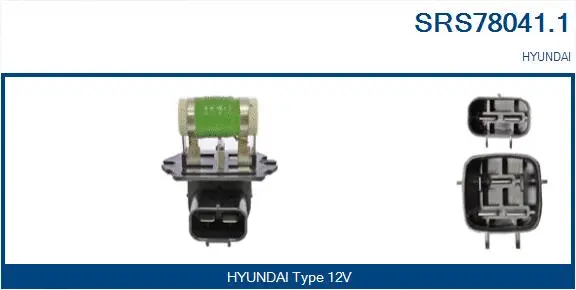 Series resistor, electric motor (radiator fan) (SRS78041.1)