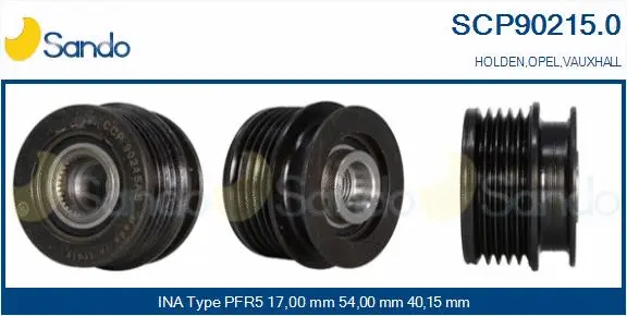 Belt Pulley, alternator (SCP90215.0)