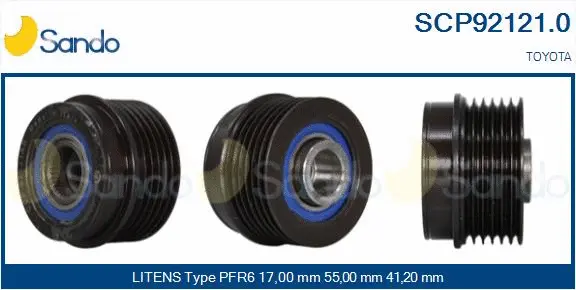 Belt Pulley, alternator (SCP92121.0)