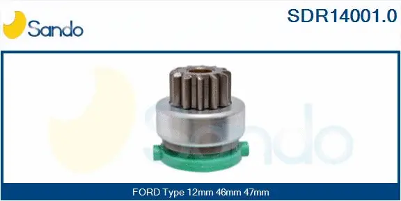 Pinion, starter (SDR14001.0)