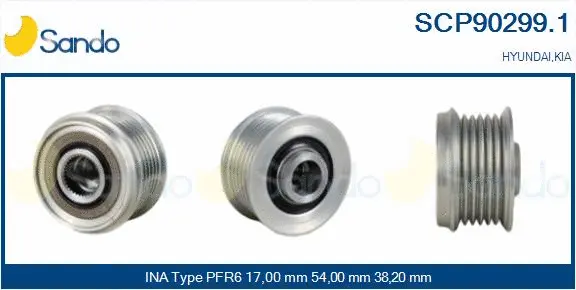 Belt Pulley, alternator (SCP90299.1)