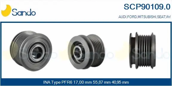 Belt Pulley, alternator (SCP90109.0)