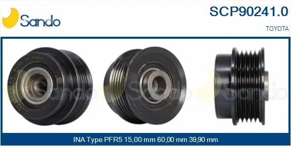 Belt Pulley, alternator (SCP90241.0)
