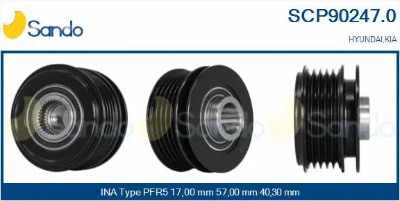 Belt Pulley, alternator (SCP90247.0)