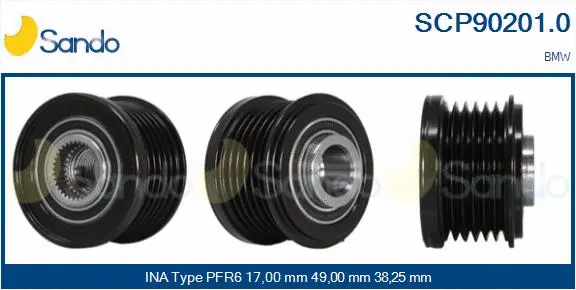 Belt Pulley, alternator (SCP90201.0)