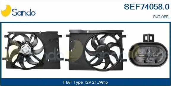 Electric Motor, radiator fan (SEF74058.0)
