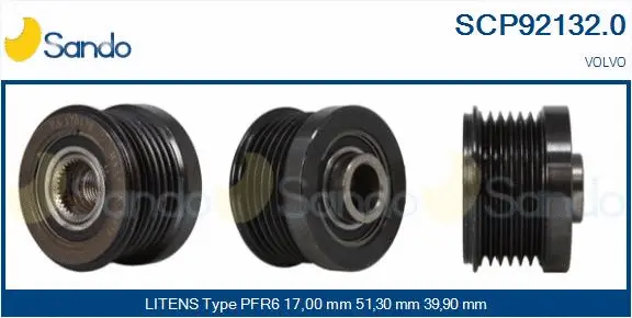 Belt Pulley, alternator (SCP92132.0)