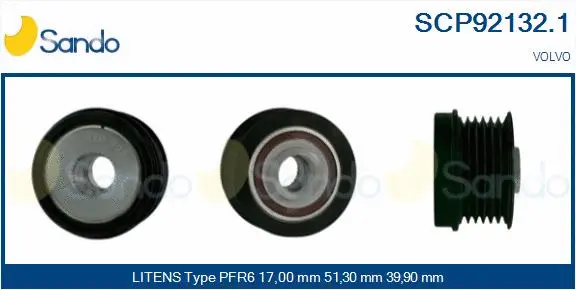 Belt Pulley, alternator (SCP92132.1)
