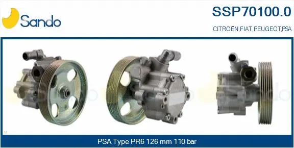 Hydraulic Pump, steering (SSP70100.0)