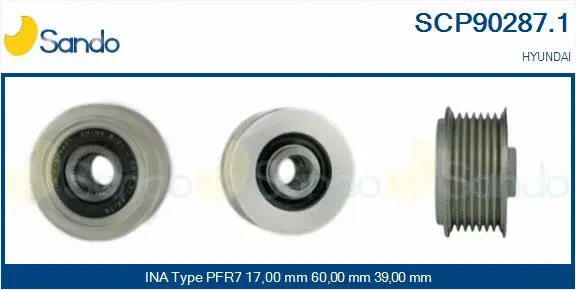 Belt Pulley, alternator (SCP90287.1)