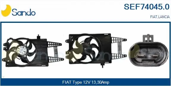 Electric Motor, radiator fan (SEF74045.0)